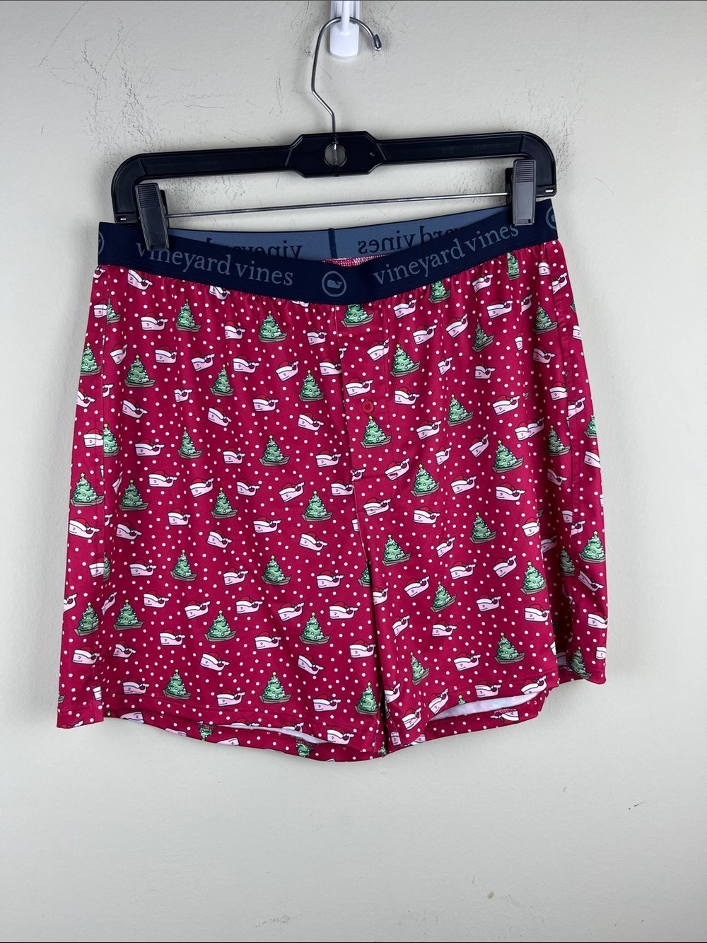 Vineyard Vines Men's M Red Holiday Print Performance Lounge Athletic Shorts